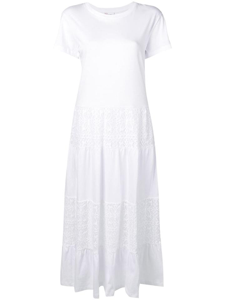 Red Valentino Lace Panel Maxi Dress - White