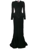 Thom Browne Wool Crepe Anatomical Hip Pad Dress - Black