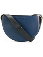 Victoria Beckham Baby Half Moon Shoulder Bag, Women's, Blue, Calf Leather