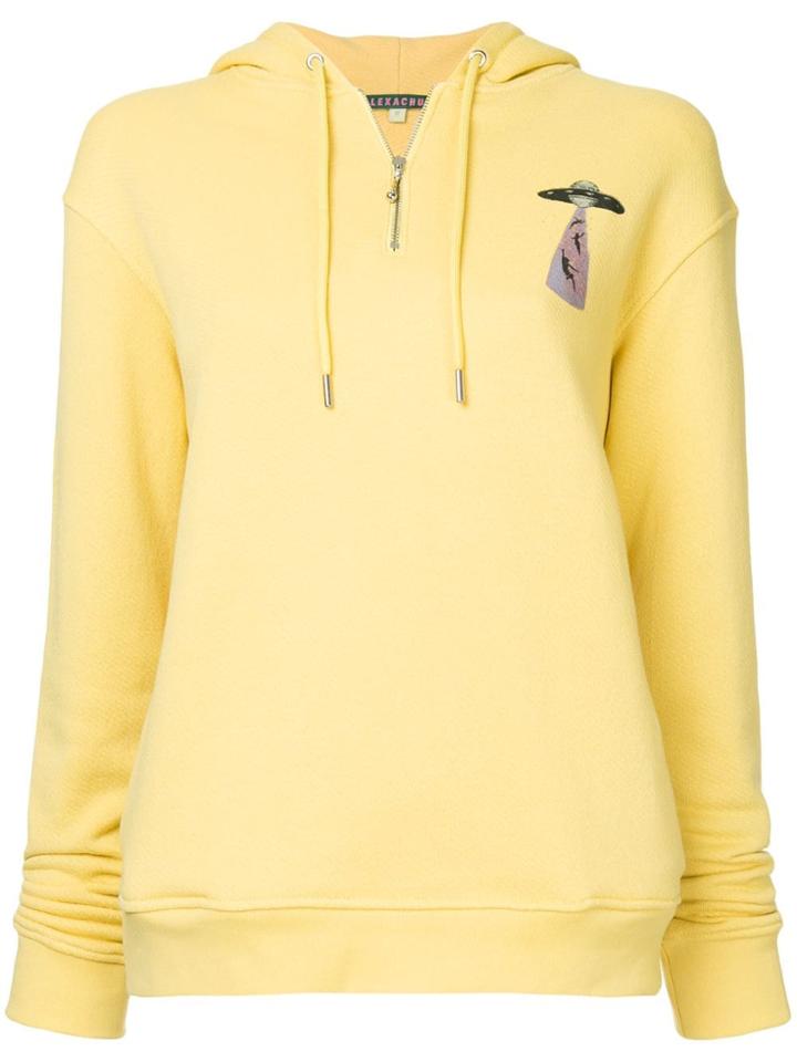 Alexa Chung Alien Abduction Logo Hoodie - Yellow & Orange