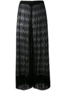 Missoni - Sheer Cover-up Trousers - Women - Viscose - 36, Black, Viscose