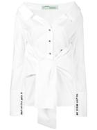 Off-white Off-shoulder Oversized Shirt