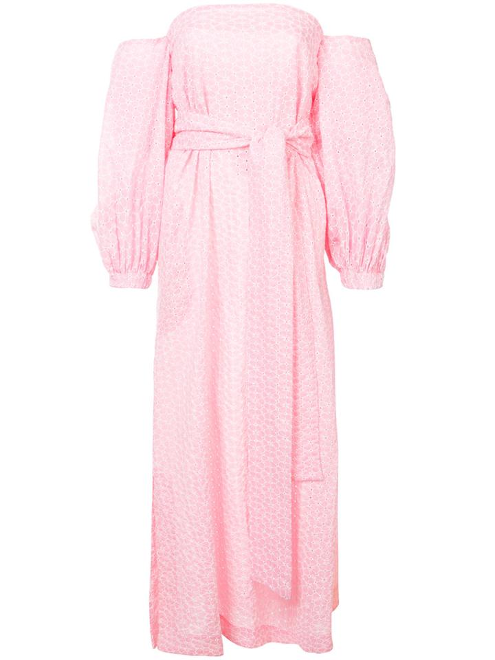 Lisa Marie Fernandez Pattern Detailed Maxi Dress - Pink & Purple