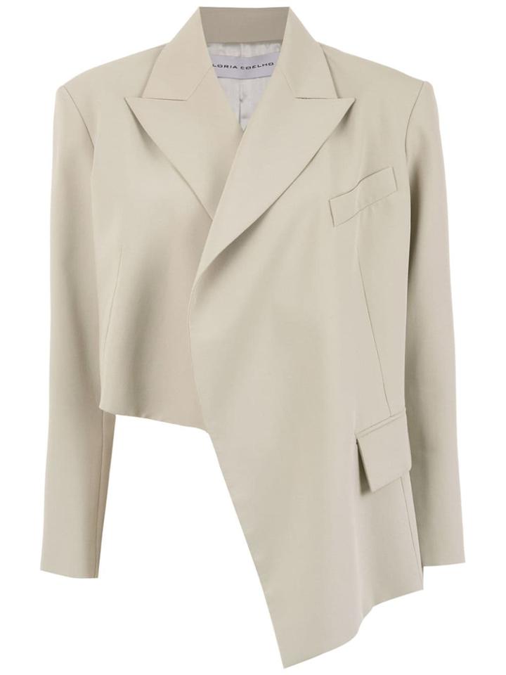 Gloria Coelho Asymmetric Jacket - Neutrals