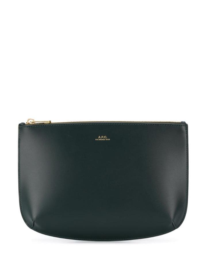 A.p.c. Zipped Clutch - Black