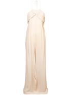Jacquemus Draped Halter Jumpsuit - Nude & Neutrals