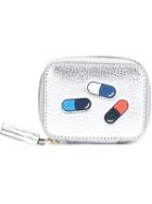 Anya Hindmarch Small Zip 'pill Box' Purse, Women's, Grey, Calf Leather