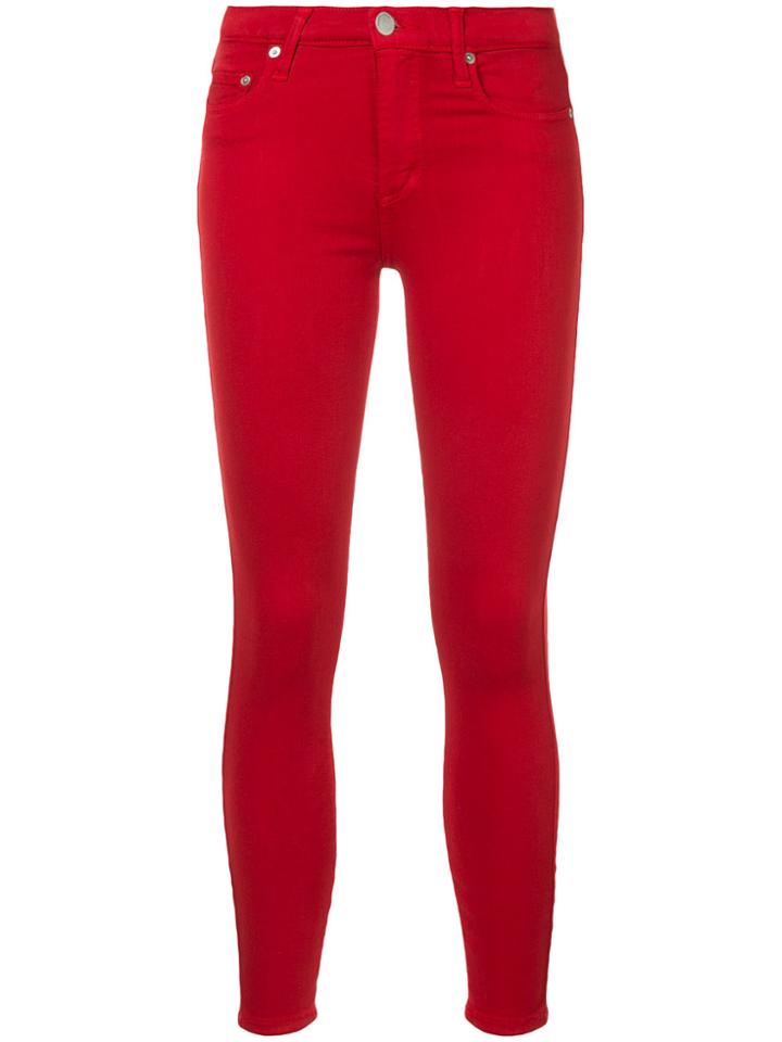 Nobody Denim Cult Skinny Ankle Ruby Red