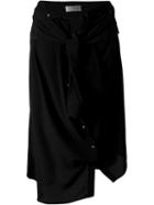 Faith Connexion Shirt Style Midi Skirt, Women's, Size: Xs, Black, Silk