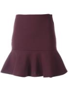 Mcq Alexander Mcqueen Peplum Mini Skirt, Women's, Size: Small, Red, Polyamide/polyester/spandex/elastane