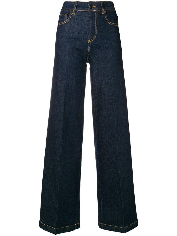 Semicouture Oliver Wide-leg Jeans - Blue