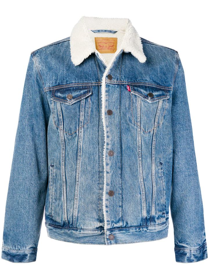 Levi's Faux Fur Lined Denim Jacket - Black