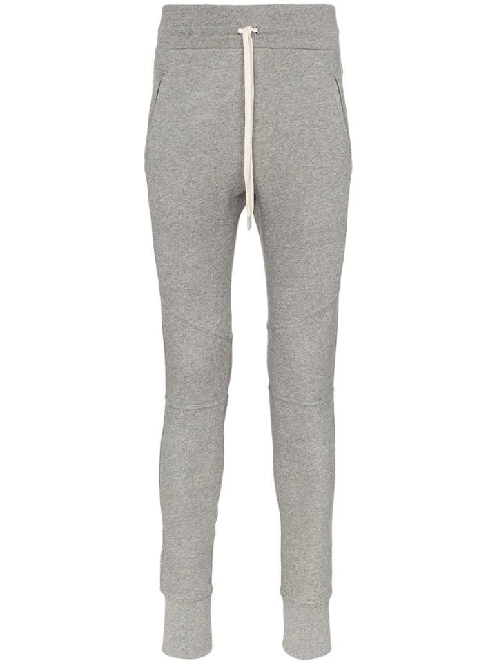 John Elliott Grey Escobar Drawstring Cotton Sweat Pants