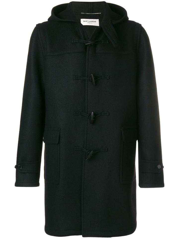 Saint Laurent Classic Duffle Coat - Black