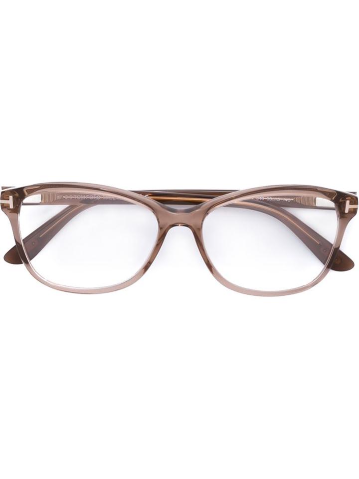 Tom Ford Square Frame Glasses, Nude/neutrals, Acetate