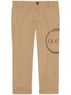 Gucci Gucci Ouroboros Print Chino Trousers - Nude & Neutrals