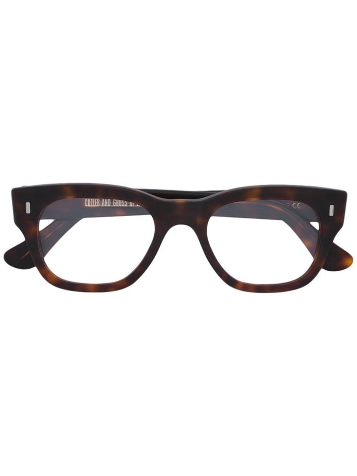 Cutler & Gross Square Frame Glasses - Brown
