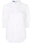 Prada Neck Tie Shirt - White