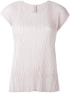 Pleats Please By Issey Miyake - Pleated Top - Women - Polyester - 4, Women's, Pink/purple, Polyester