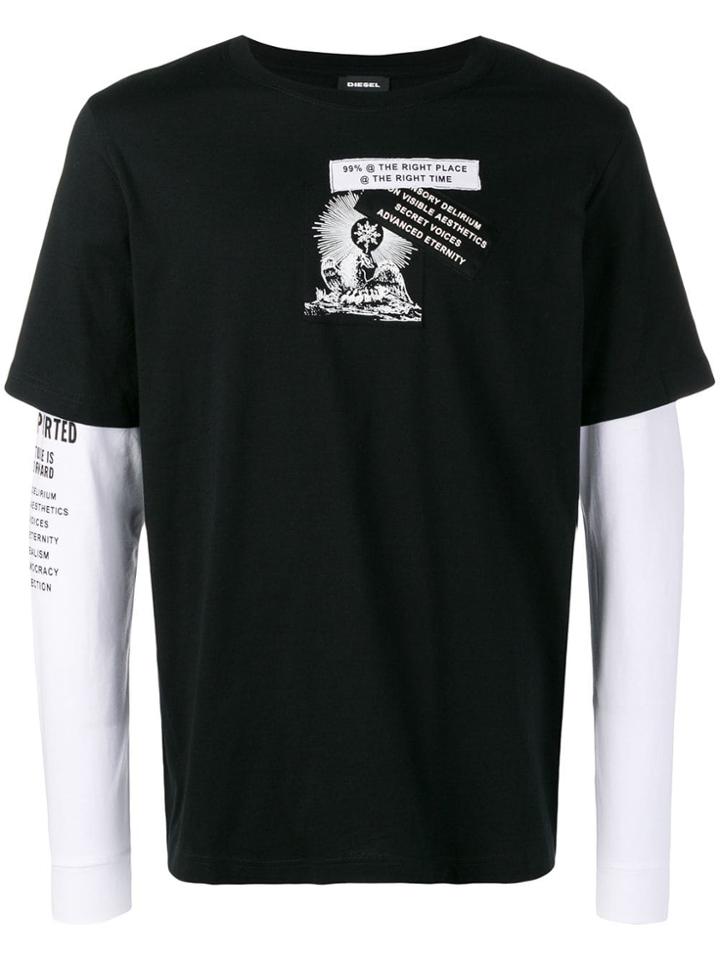 Diesel Layered T-shirt - Black