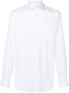 Barba Plain Tailored Style Shirt - White