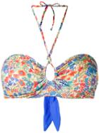 Mc2 Saint Barth - Nancy Bikini Top - Women - Polyamide/spandex/elastane - L, Blue, Polyamide/spandex/elastane