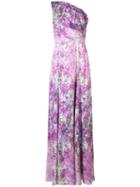 Badgley Mischka Orchid Single Shoulder Gown, Women's, Size: 10, Pink/purple, Polyester