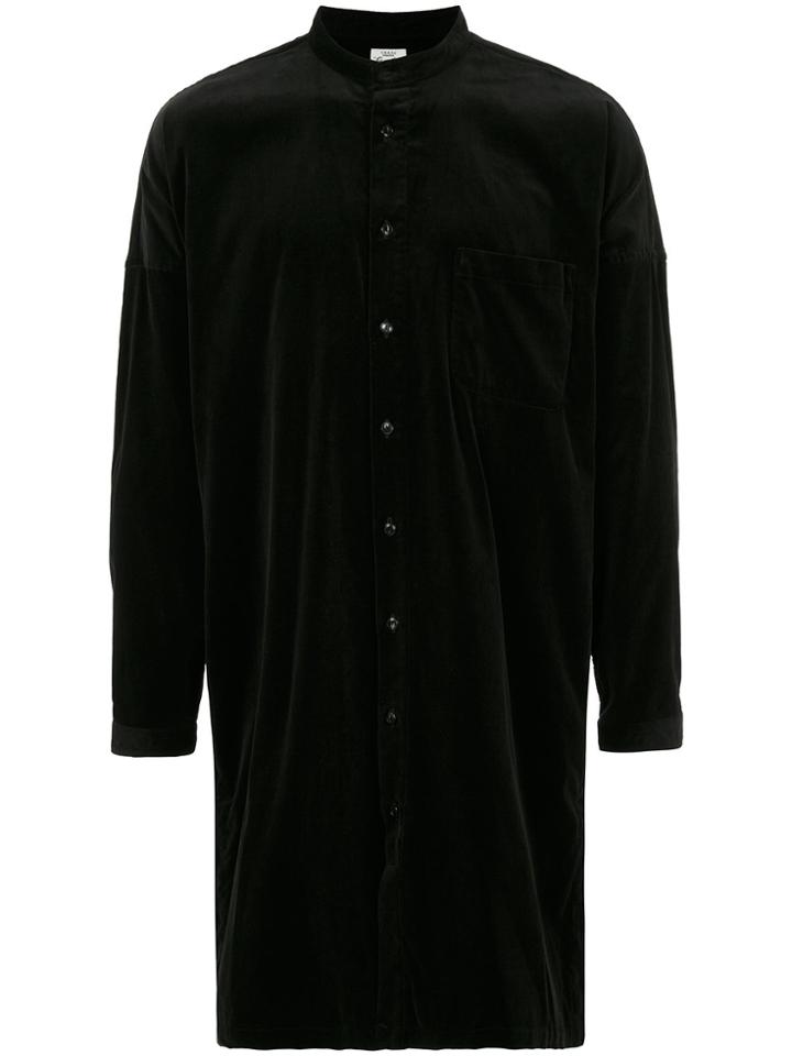 Gold / Toyo Enterprise Band Collar Shirt - Black