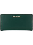 Michael Michael Kors Saffiano Slim Wallet - Green