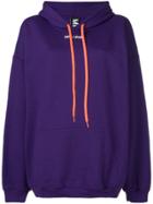 Mia-iam Logo Print Hoodie - Pink & Purple