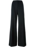 Dolce & Gabbana Wide Leg Trousers, Women's, Size: 46, Black, Polyamide/spandex/elastane/virgin Wool