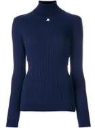 Courrèges Ribbed Fitted Sweater - Blue