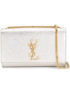 Saint Laurent Medium 'kate Monogram' Satchel, Women's, Grey