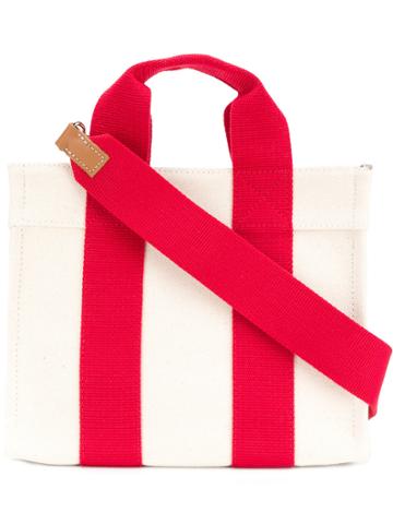 Rue De Verneuil Striped Tote Bag - Nude & Neutrals