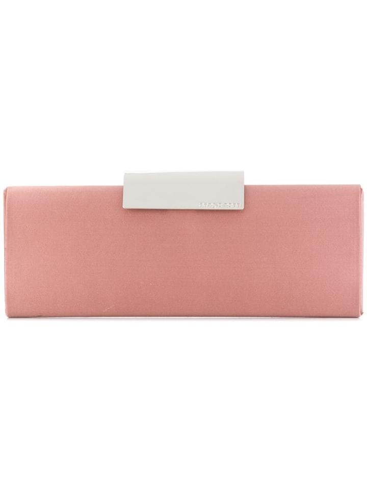 Sergio Rossi Colour-block Formal Clutch - Pink
