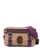 Coach Logo Printed Belt Bag - Brown