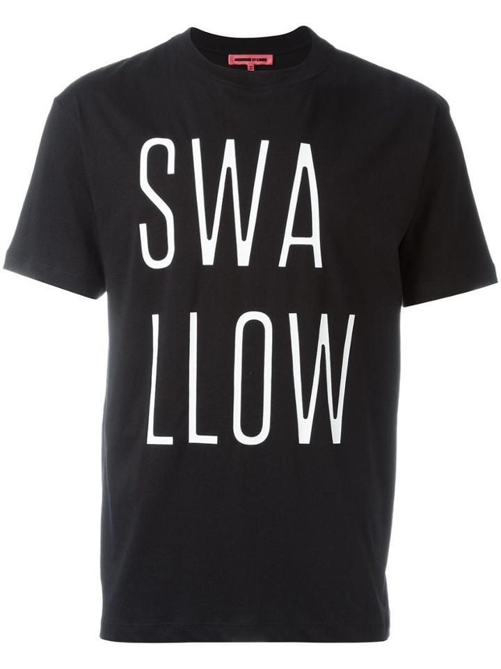 Mcq Alexander Mcqueen 'swallow' Print T-shirt - Black