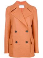 Harris Wharf London Double Breasted Oversized Blazer - Yellow & Orange