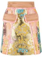 Peter Pilotto Floral Jacquard Metallic Skirt