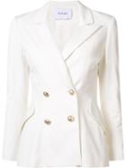 Derek Lam 10 Crosby Peaked Lapel Blazer, Women's, Size: 6, White, Cotton/elastodiene
