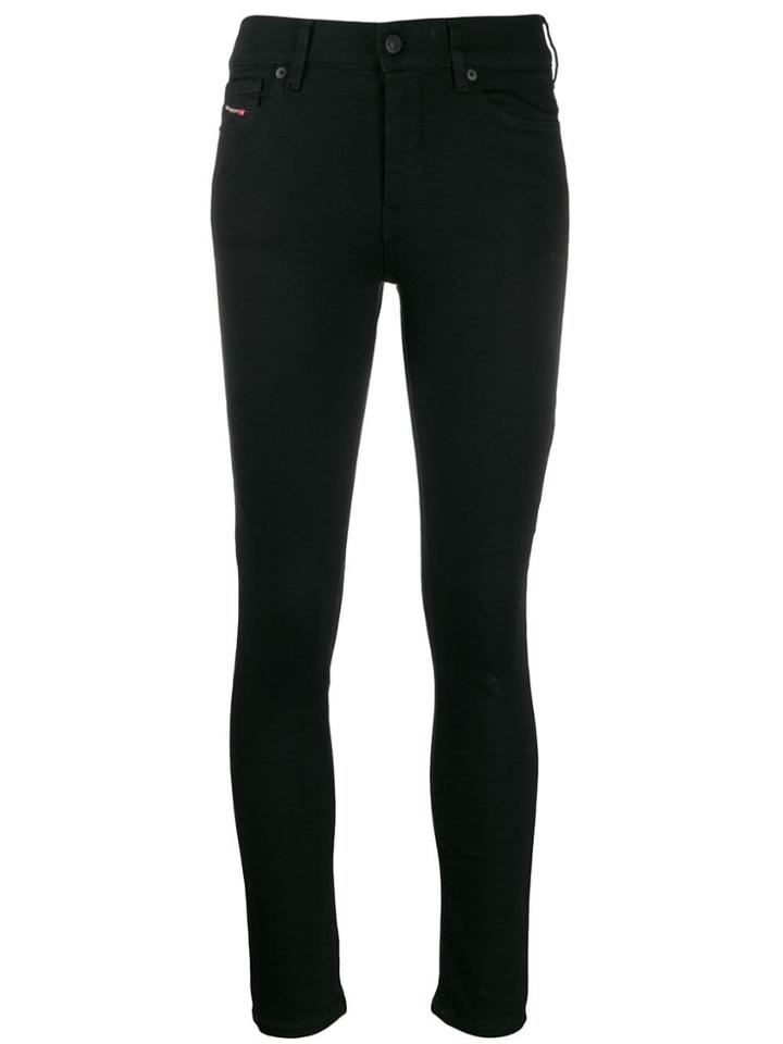 Diesel Mid Rise Skinny Jeans - Black