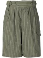 Junya Watanabe Comme Des Garçons Pre-owned Pinstripe Shorts - Green