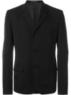 Yohji Yamamoto Three Button Blazer, Men's, Size: 4, Black, Cupro/wool