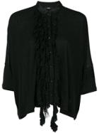 Diesel Ruffled Trim Shirt - Black