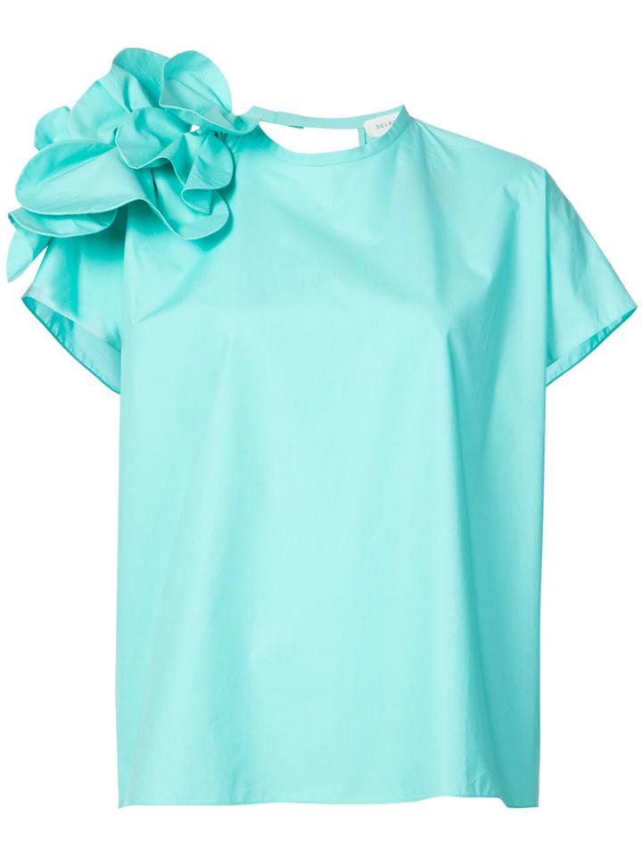 Delpozo Petals Detail Blouse - Blue