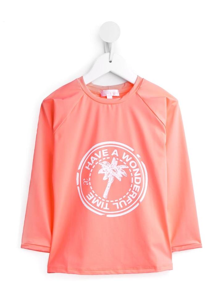 Heidi Klein Kids Printed Swim Top, Girl's, Size: 8 Yrs, Yellow/orange