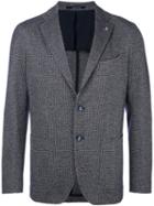 Tagliatore Textured Blazer, Men's, Size: 46, Blue, Polyester/cupro/virgin Wool