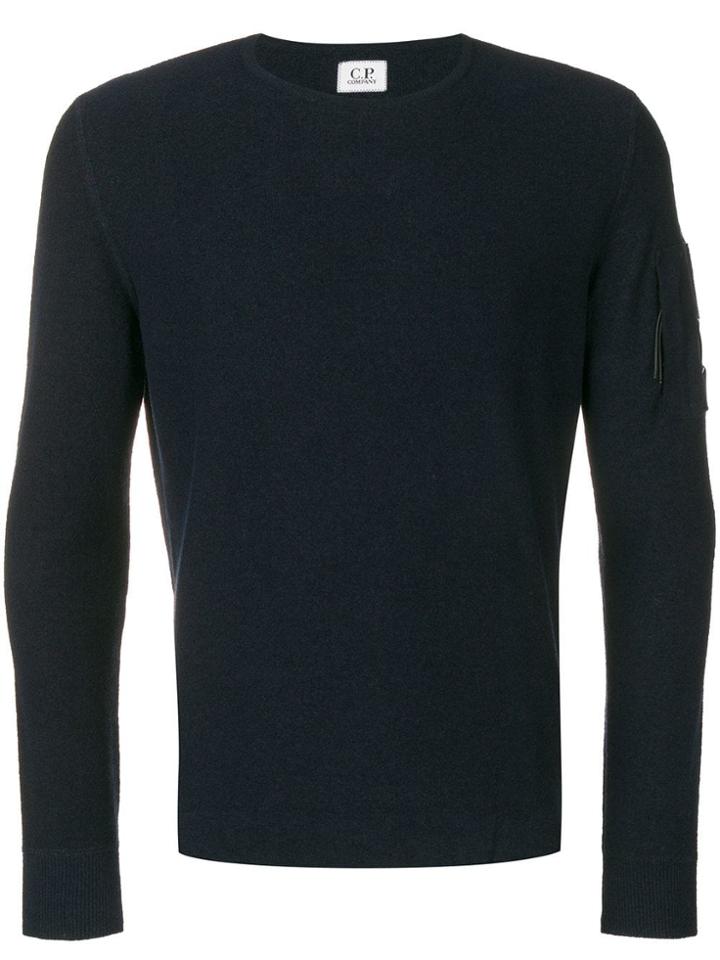 Cp Company Lens Crew Neck Jumper - Blue