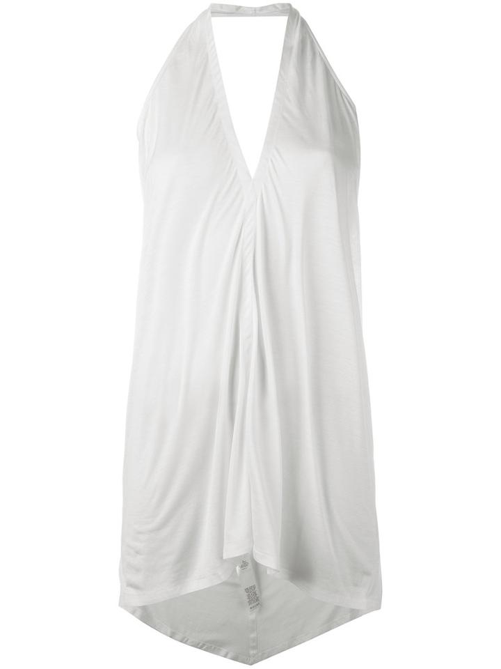 Rick Owens Long Halterneck Top, Women's, Size: 44, White, Silk