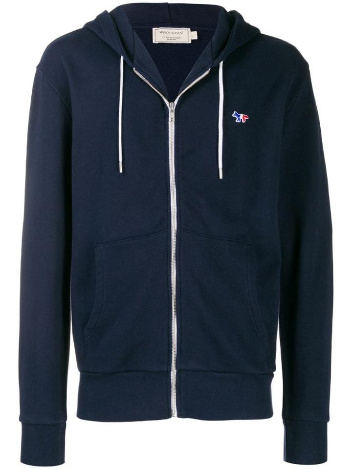 Maison Kitsuné Logo Patch Hoodie - Blue